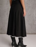 elsa.m by may Fustă Neagră High Waist cu pliuri Finisată cu imitație de buzunare și curea Evilenes