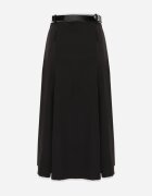 elsa.m by may Fustă Neagră High Waist cu pliuri Finisată cu imitație de buzunare și curea Evilenes