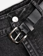 elsa.m by may Fustă Neagră Sirenă din Bumbac Denim High Waist cu Centură Appala