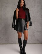 elsa.m by may Fustă-pantalon scurt asimetric cu curea Hamona Negri