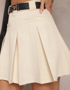 elsa.m by may Fustă-pantaloni bej deschis cu pliuri și curea Kanta