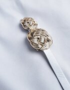 elsa.m by may Fustă-Pantaloni scurți Albastre Talie înaltă Decorate cu aplicație metalică și curea Retness