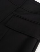elsa.m by may Fustă-Pantaloni scurți Asimetrice Negre cu Bumbac și Imitație de Buzunare Tinabel