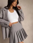 elsa.m by may Fustă-Pantaloni scurți Plisată Gri deschis din Viscoză cu Talie Înaltă Annorys