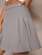 elsa.m by may Fustă-Pantaloni scurți Plisată Gri deschis din Viscoză cu Talie Înaltă Annorys
