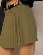 elsa.m by may Fustă-pantaloni scurți verde de blugi cu curea din imitație de piele Violora