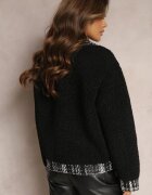 elsa.m by may Geacă Negră Oversize cu blană de miel Lesova