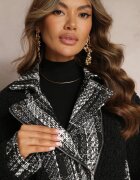 elsa.m by may Geacă Negră Oversize cu blană de miel Lesova