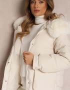 elsa.m by may Jachetă cutie Bej deschis cu blană detașabilă Bastebius