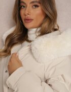 elsa.m by may Jachetă cutie Bej deschis cu blană detașabilă Bastebius