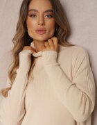 elsa.m by may Maletă Bej deschis Tricotată cu mânecă lungă Halaian
