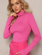 elsa.m by may Maletă Fucsia din Tricot Reiat cu Nituri Itagi