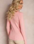 elsa.m by may Maleta Roz din tricot reiat cu ținte Itagi