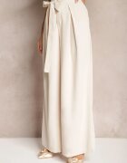 elsa.m by may Pantaloni Bej Eleganți Stil costum Talie înaltă Decorați cu centură în talie Wenelsea