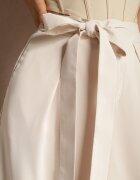elsa.m by may Pantaloni Bej Eleganți Stil costum Talie înaltă Decorați cu centură în talie Wenelsea