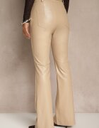 elsa.m by may Pantaloni Bej Flare din imitație de piele Vebria