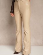 elsa.m by may Pantaloni Bej Flare din imitație de piele Vebria