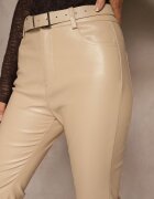 elsa.m by may Pantaloni Bej Flare din imitație de piele Vebria