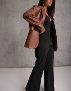 elsa.m by may Pantaloni Casual Negri Evazați cu Talie Înaltă Uinna