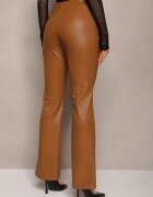 elsa.m by may Pantaloni clopot bej din imitație de piele Idenna