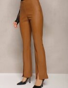 elsa.m by may Pantaloni clopot bej din imitație de piele Idenna