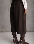 elsa.m by may Pantaloni culottes casual din vâscoză și bumbac cu curea cu cataramă Jumorla Maro