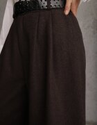 elsa.m by may Pantaloni culottes casual din vâscoză și bumbac cu curea cu cataramă Jumorla Maro