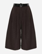 elsa.m by may Pantaloni culottes casual din vâscoză și bumbac cu curea cu cataramă Jumorla Maro