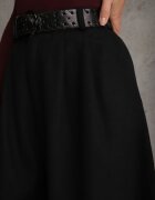 elsa.m by may Pantaloni culottes casual din vâscoză și bumbac cu curea cu cataramă Jumorla Negri