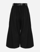 elsa.m by may Pantaloni culottes casual din vâscoză și bumbac cu curea cu cataramă Jumorla Negri