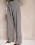 elsa.m by may Pantaloni de costum largi gri cu elastic în talie și curea decorativă Verillias
