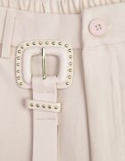 elsa.m by may Pantaloni eleganți cu croială largă și curea decorativă Airia Bej