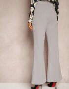 elsa.m by may Pantaloni Gri Casual Evazați Talie Înaltă Uinna