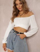 elsa.m by may Pantaloni scurți Albastru Din denim Croială lejeră Cu curea Cu cataramă Eleda