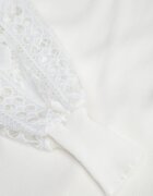 elsa.m by may Pulover Alb cu Mânecă Bufantă și din Dantelă Haidione