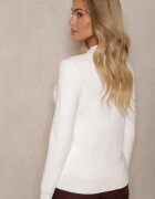 elsa.m by may Pulover Alb cu Viscoză cu guler înalt Căptușit pe interior Gemila