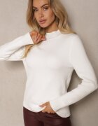 elsa.m by may Pulover Alb cu Viscoză cu guler înalt Căptușit pe interior Gemila