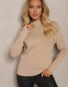 elsa.m by may Pulover Bej deschis din vâscoză cu guler înalt căptușit la interior Gemila