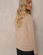 elsa.m by may Pulover Bej deschis din vâscoză cu guler înalt căptușit la interior Gemila