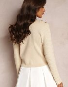 elsa.m by may Pulover Clasic Bej cu capse decorative Vakatora