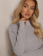 elsa.m by may Pulover Gri Tricotat Reiat cu Viscoză Nikiga