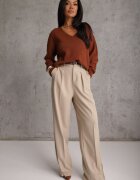 elsa.m by may Pulover Maro Simplu din Bumbac Oversize Conime