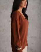 elsa.m by may Pulover Maro Simplu din Bumbac Oversize Conime