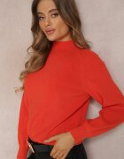 elsa.m by may Pulover Portocaliu Tricotat cu mânecă lungă și nasturi Kithi