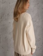 elsa.m by may Pulover Simplu Bej deschis din bumbac cu croială oversize Conime
