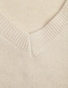 elsa.m by may Pulover Simplu Bej deschis din bumbac cu croială oversize Conime