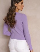 elsa.m by may Pulover Violet cu Lanțuri Subțiri și Decolteu în Față Daveah