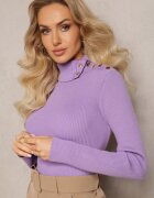 elsa.m by may Pulover Violet din Tricot Reiat cu Nituri Itagi
