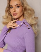 elsa.m by may Pulover Violet din Tricot Reiat cu Nituri Itagi