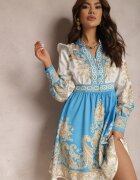 elsa.m by may Rochie Alb-Albastră Basaste